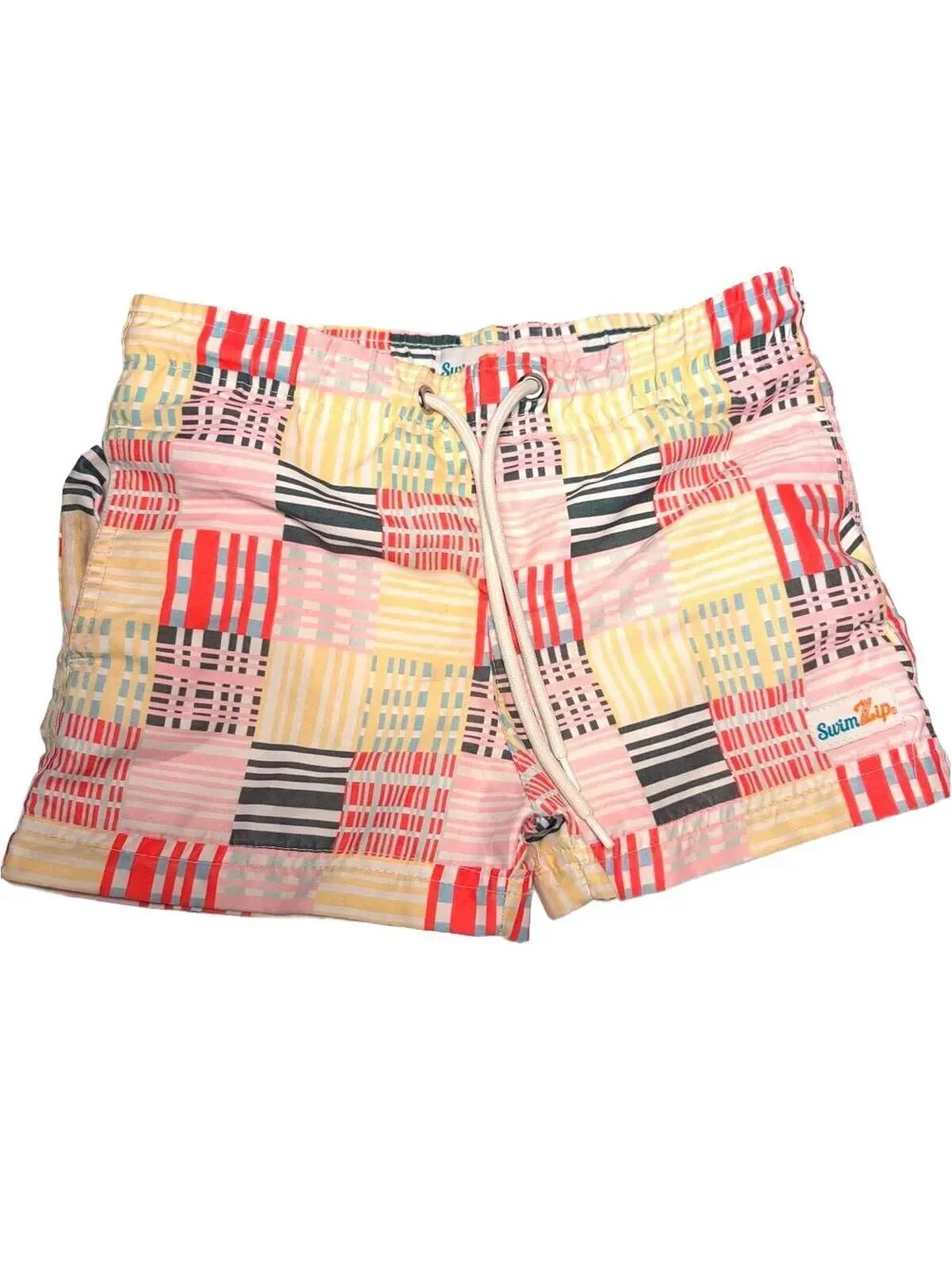 SwimZip Boys Swim Trunks Multi Color Patchwork Size 2